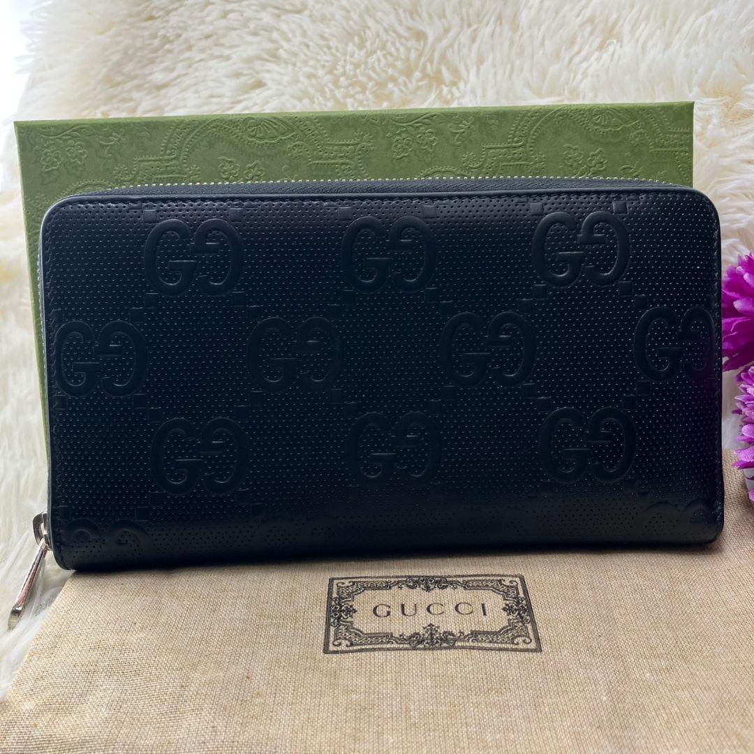 ✨極美品✨グッチ　長財布　ラウンドファスナー オーガナイザー　黒