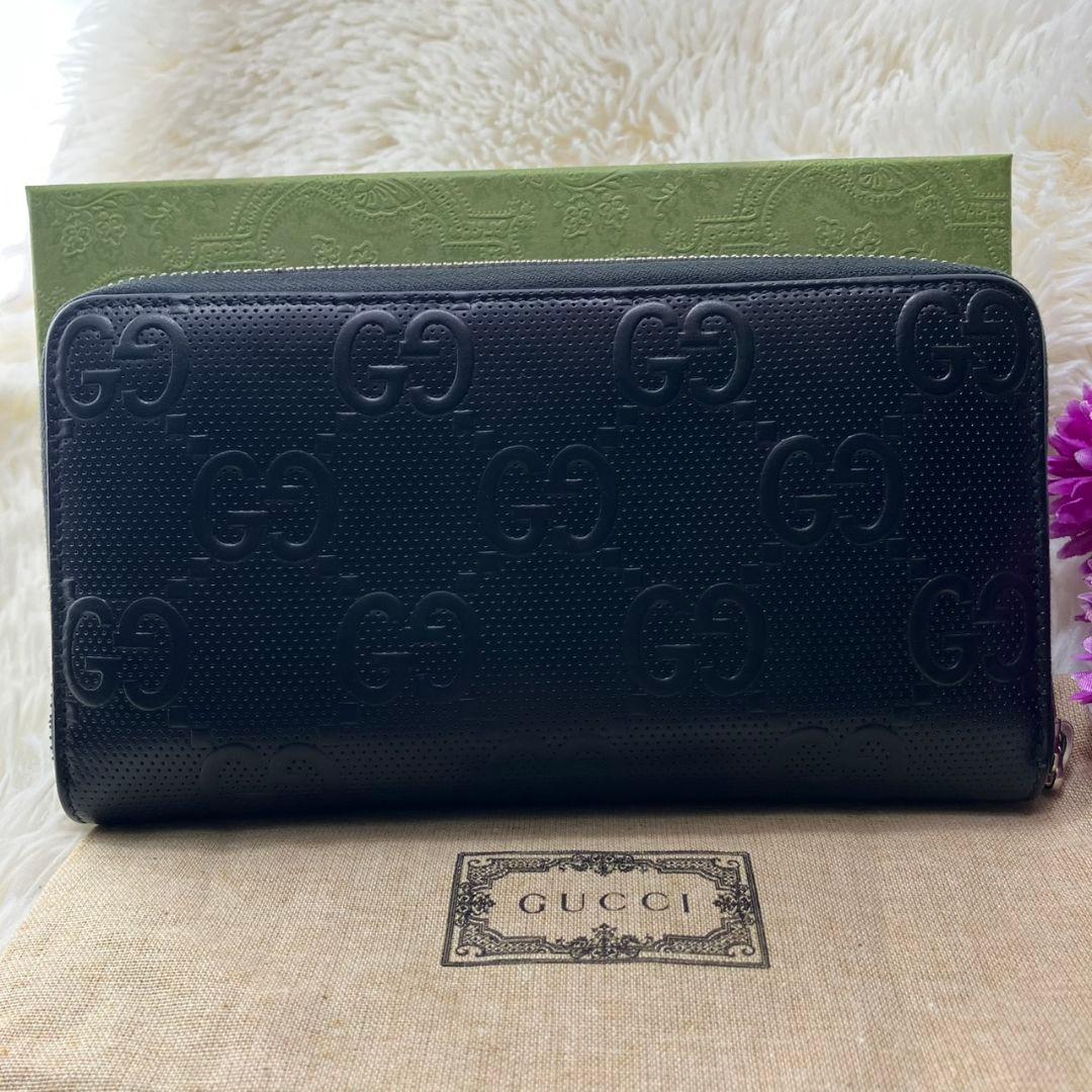 ✨極美品✨グッチ　長財布　ラウンドファスナー オーガナイザー　黒