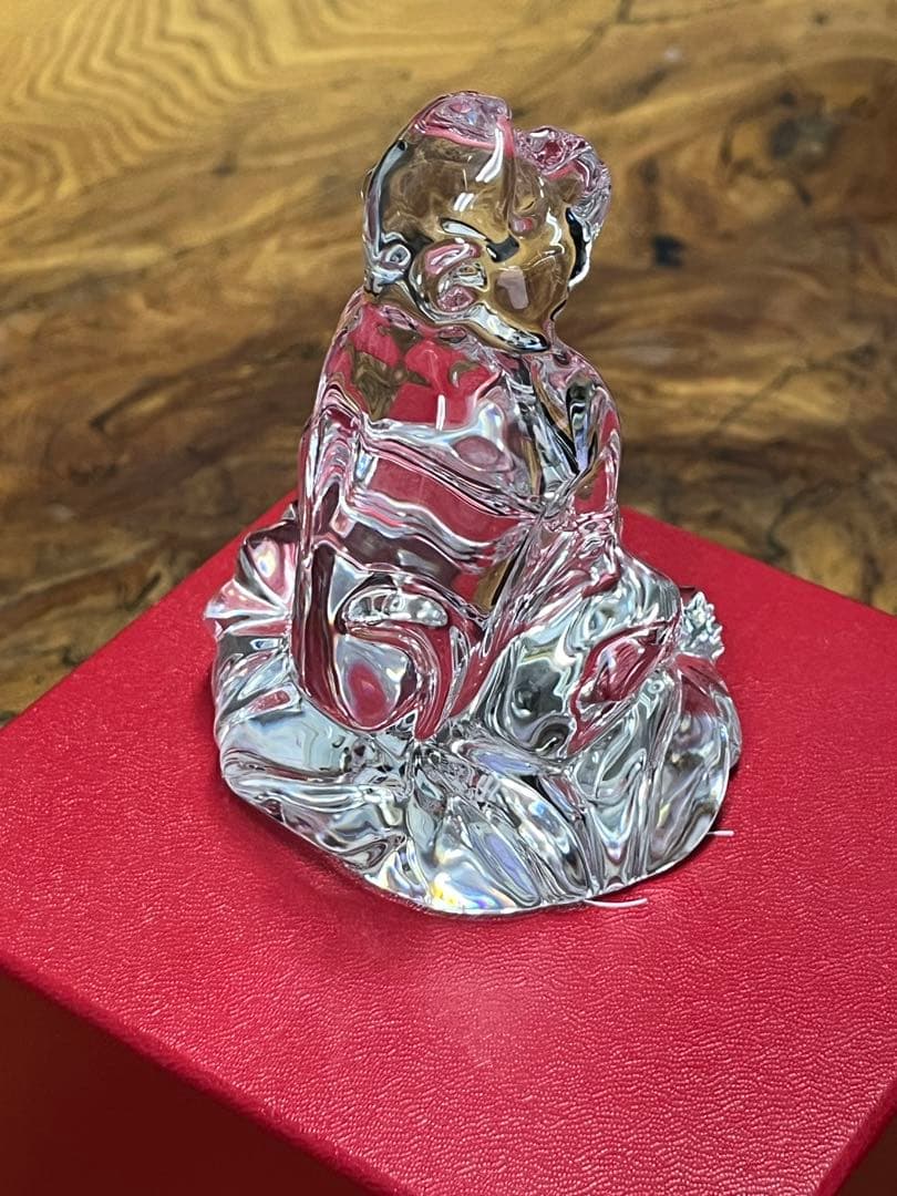 未使用！バカラ 置物 干支 猿 申 十二支 Baccarat 置物