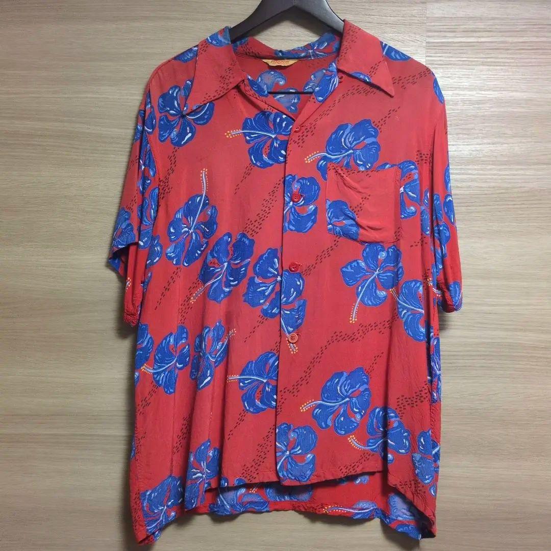 40s 50s Pilgrim レーヨン ハワイアンシャツ アロハ ロカビリー