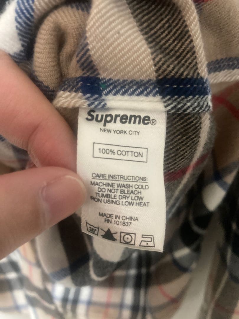 トップス supreme flannel tartan shirt