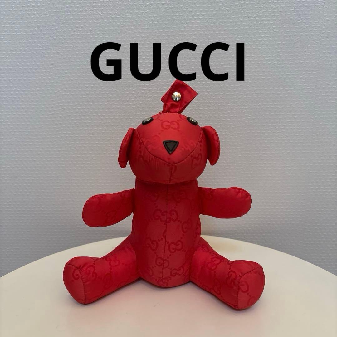 GUCCI グッチ エコバッグ テディベア トートバッグ ナイロン GG柄ピンク