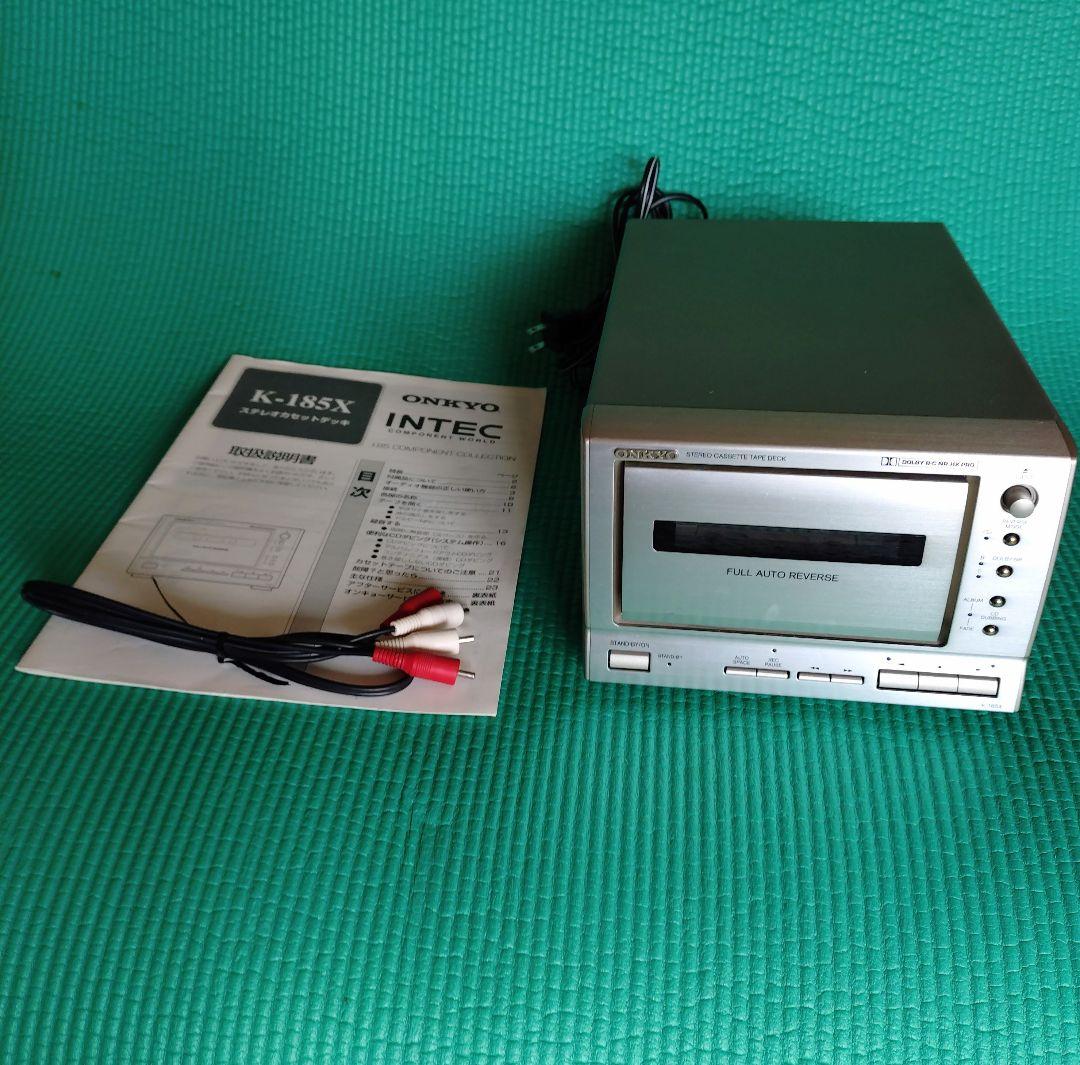 ONKYO INTEC K-185X ステレオカセットデッキ 取扱説明書付き