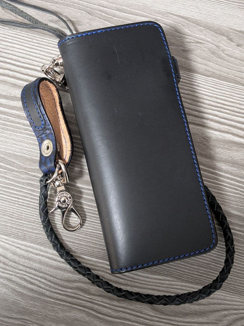 DEGNERデグナー本革長財布バイカーズウォレット　本革ベルトループチェーン