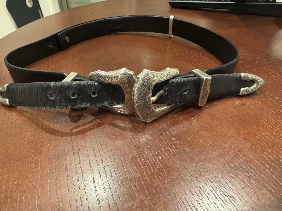 TOGA PULLA ブラック ダブルバックル ベルト