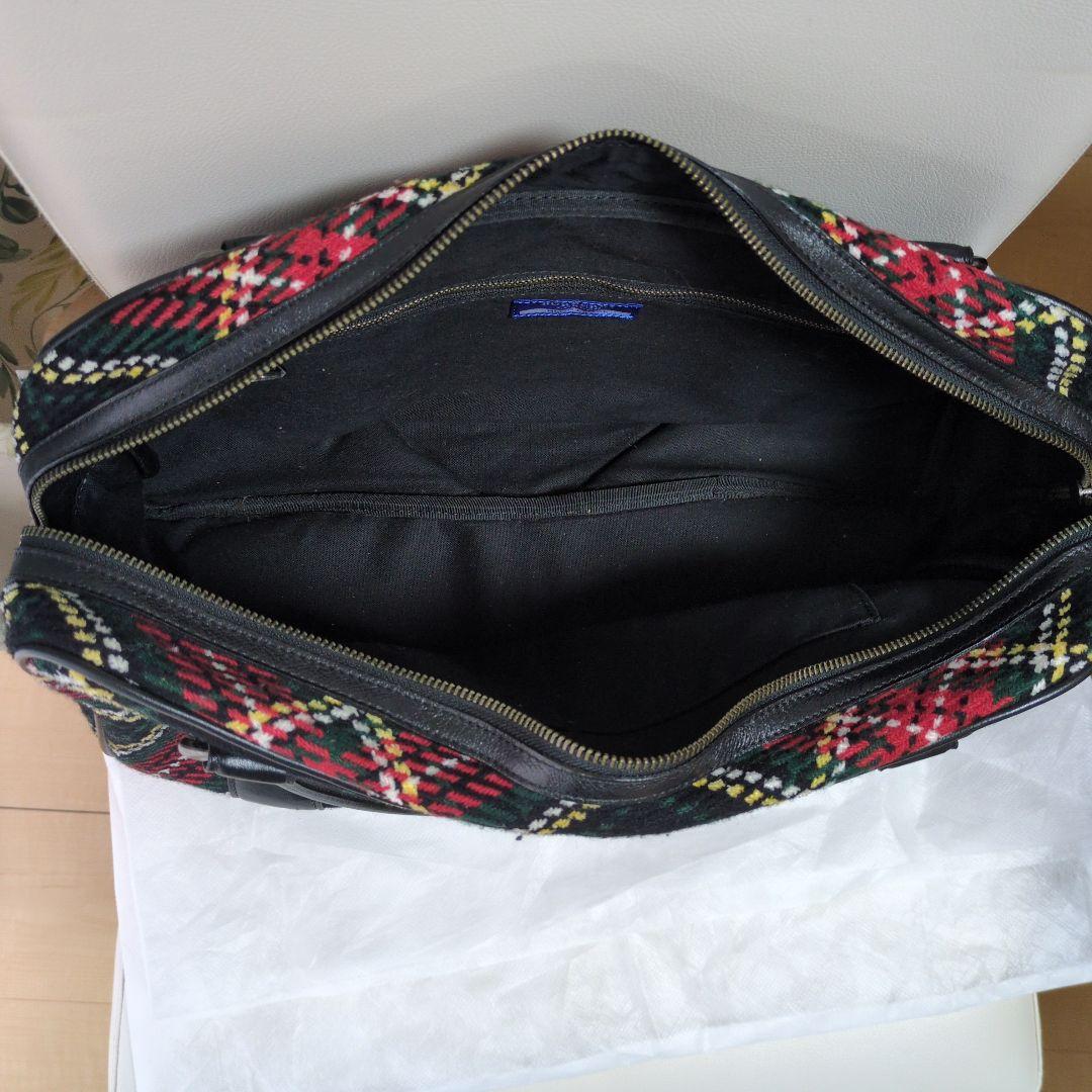 美品【ＢＵＲＢＥＲＲＹ】タータンチェック ウールバッグ