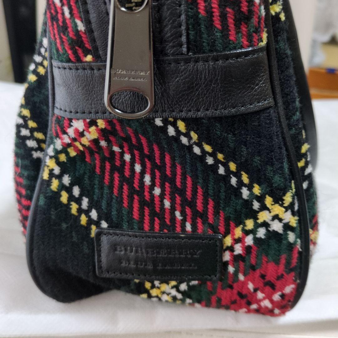 美品【ＢＵＲＢＥＲＲＹ】タータンチェック ウールバッグ
