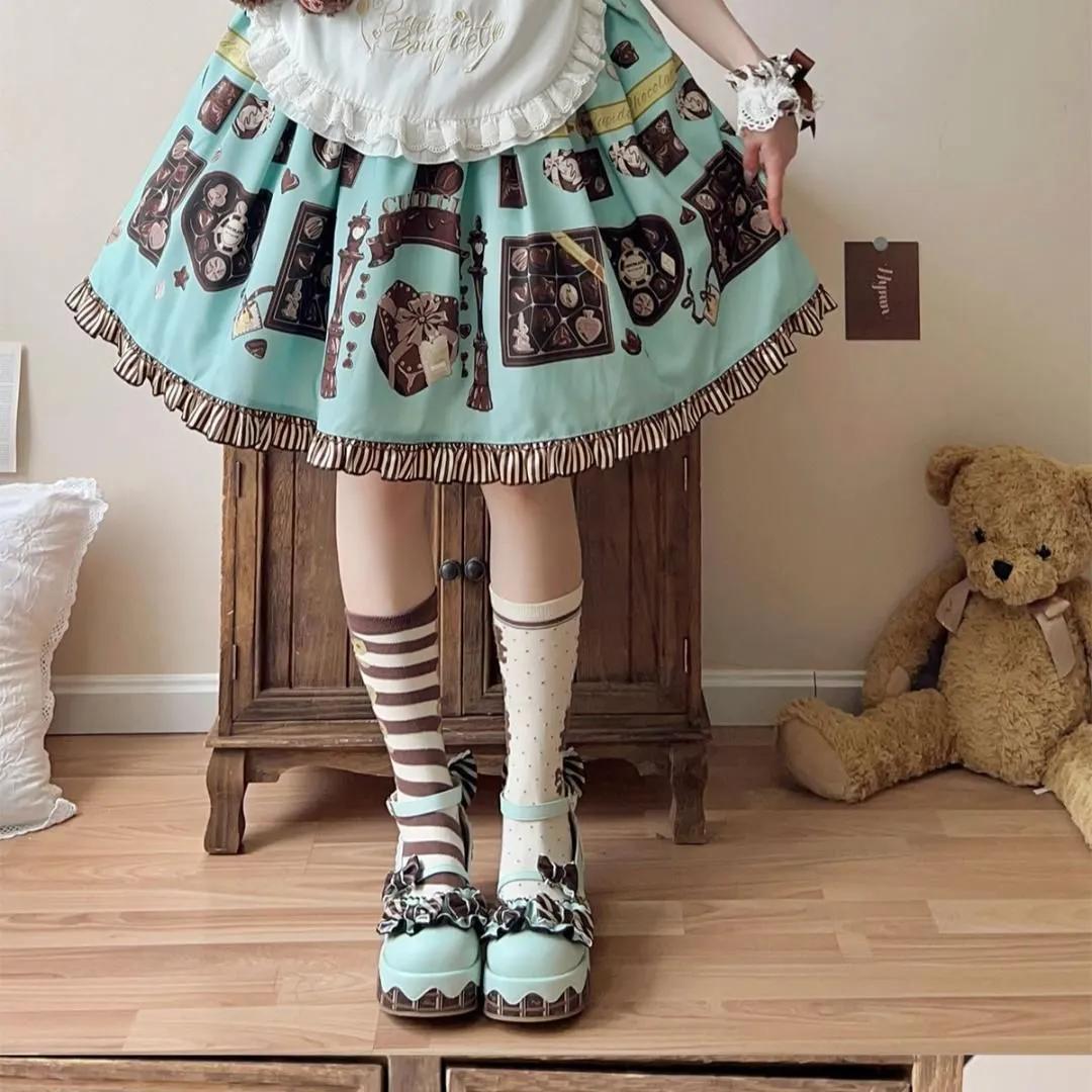 レディース チョコレート ロリータシューズ