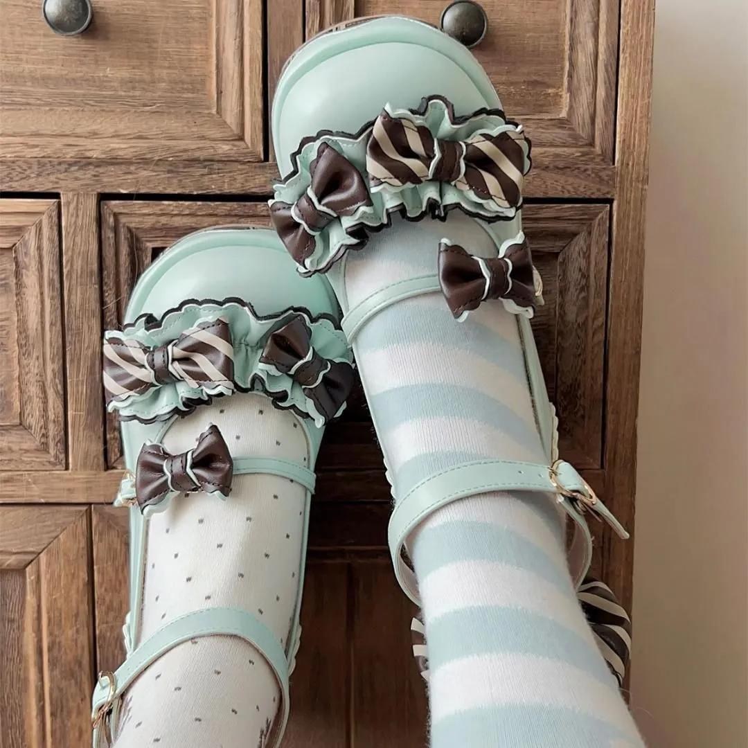 レディース チョコレート ロリータシューズ