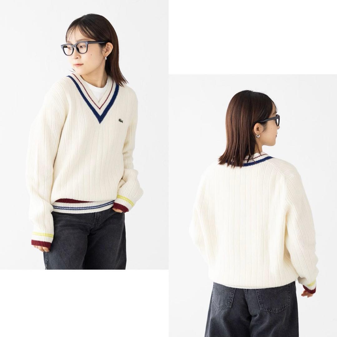 ゅーぽむ♡です☆LACOSTE ラコステ☆チルデンニット Lサイズ