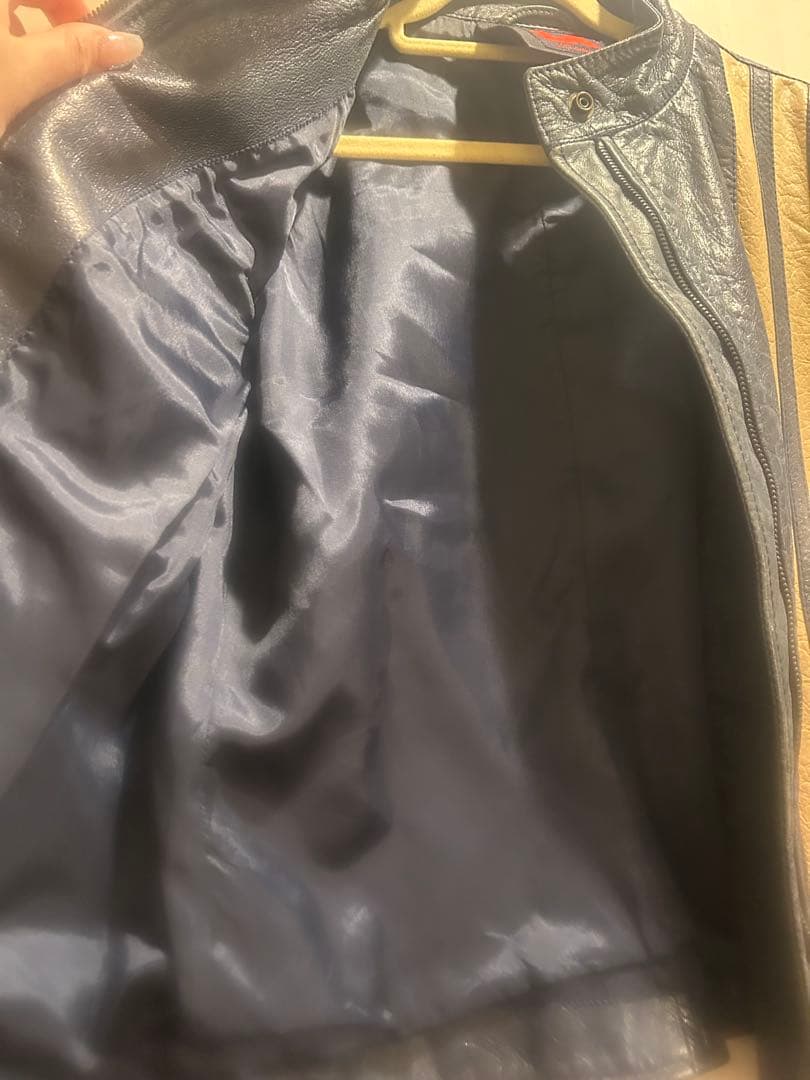 Dolce & Gabbana ネイビー シングルライダースジャケット　限定品