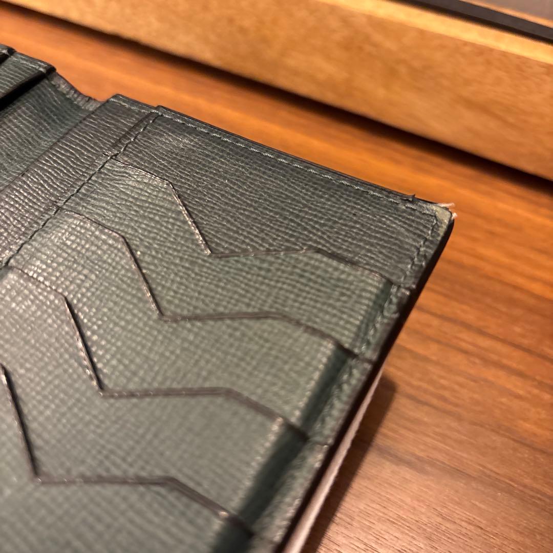 OB7　Valextra ヴァレクストラ 長財布 グリーン ヴァーティカル