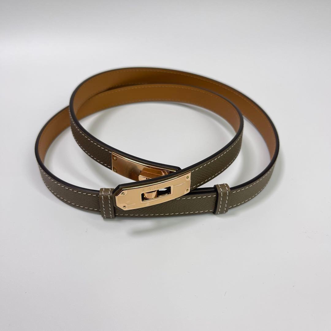Hermes エルメス レディスベルト 《ケリー》 18エトゥープ　新品未使用品