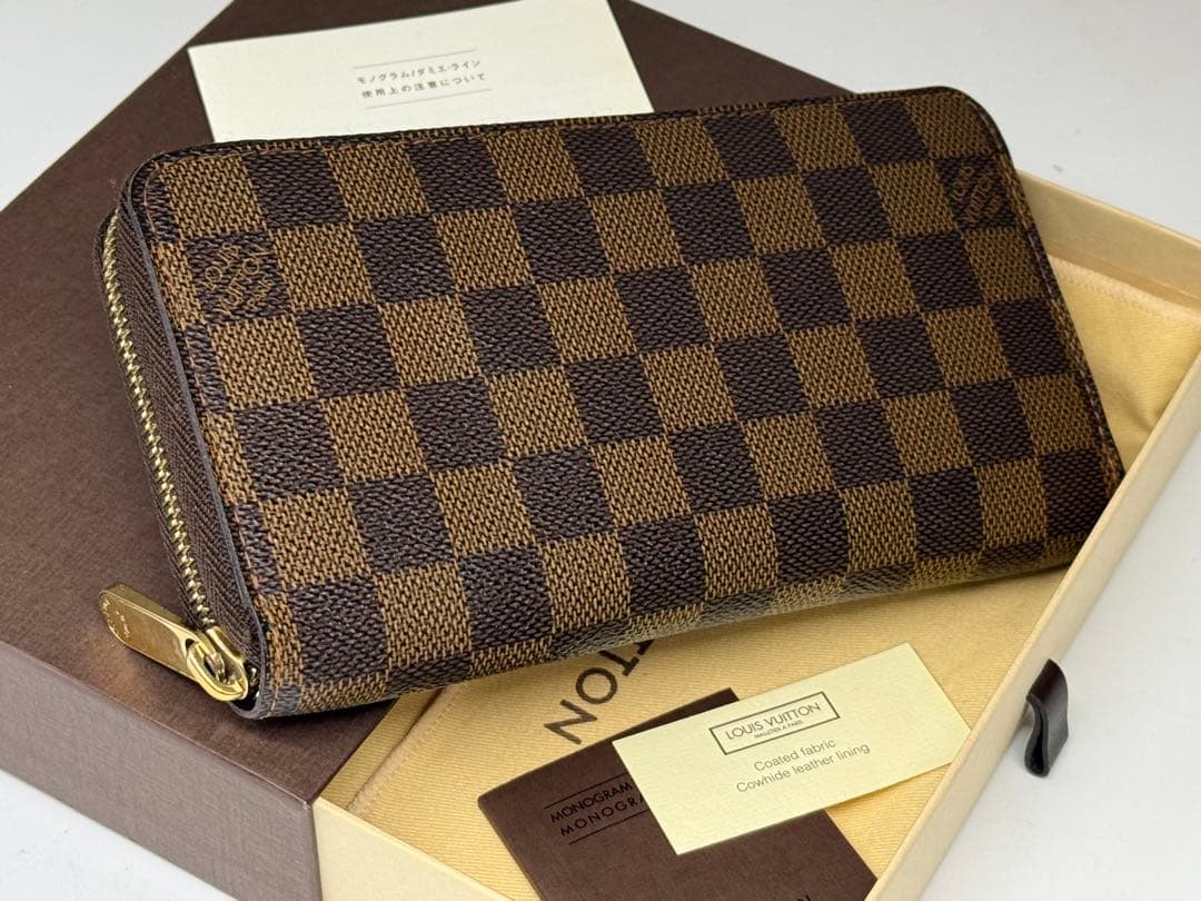 極美品！LOUIS VUITTONルイヴィトン　ダミエ　ジッピーウォレット長財布