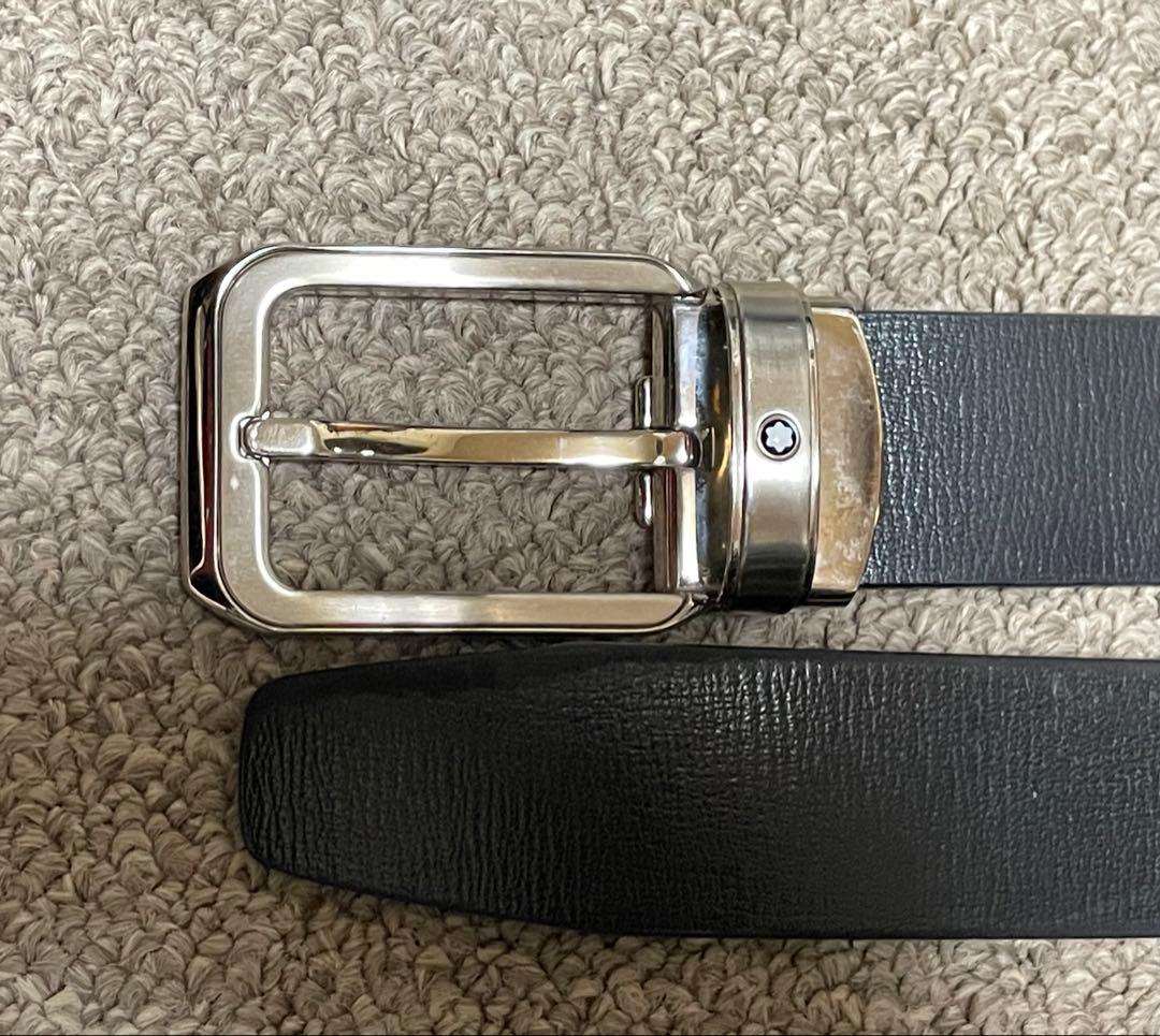 モンブラン ベルト マイスターシュテック 本革ベルト　シルバー金具