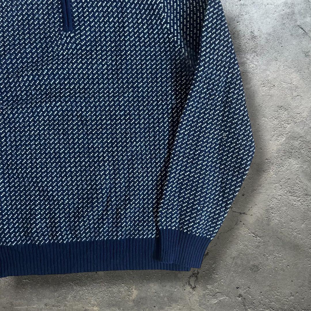 【希少】brooks brothers バーズアイ　ハーフジップニット