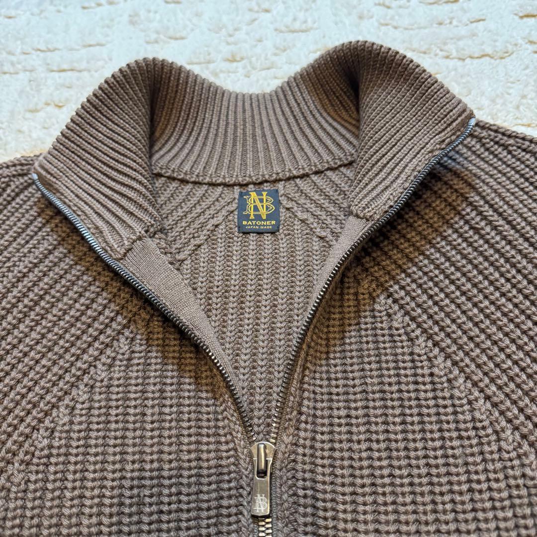 【サイズ3】ブラウン BATONER ドライバーズニット バトナー 日本製