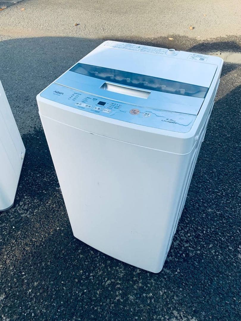 ✅AQUA 電気洗濯機✅ ✅AQW-S45G✅送料設置無料