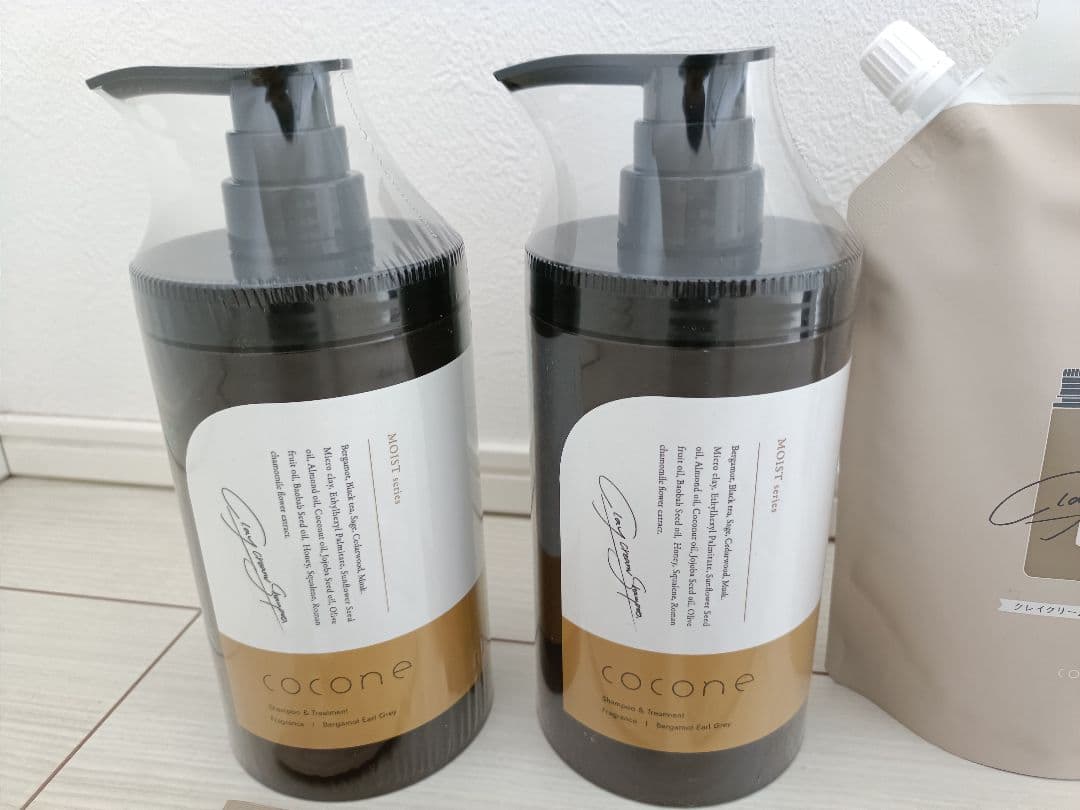ココネ　クレイクリーム シャンプー　モイスト　本体 　詰め替え　 サンプル付き