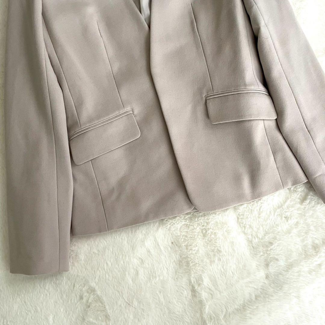 PLST ウォームリザーブカラーレスジャケット セットアップ パンツ ベージュ