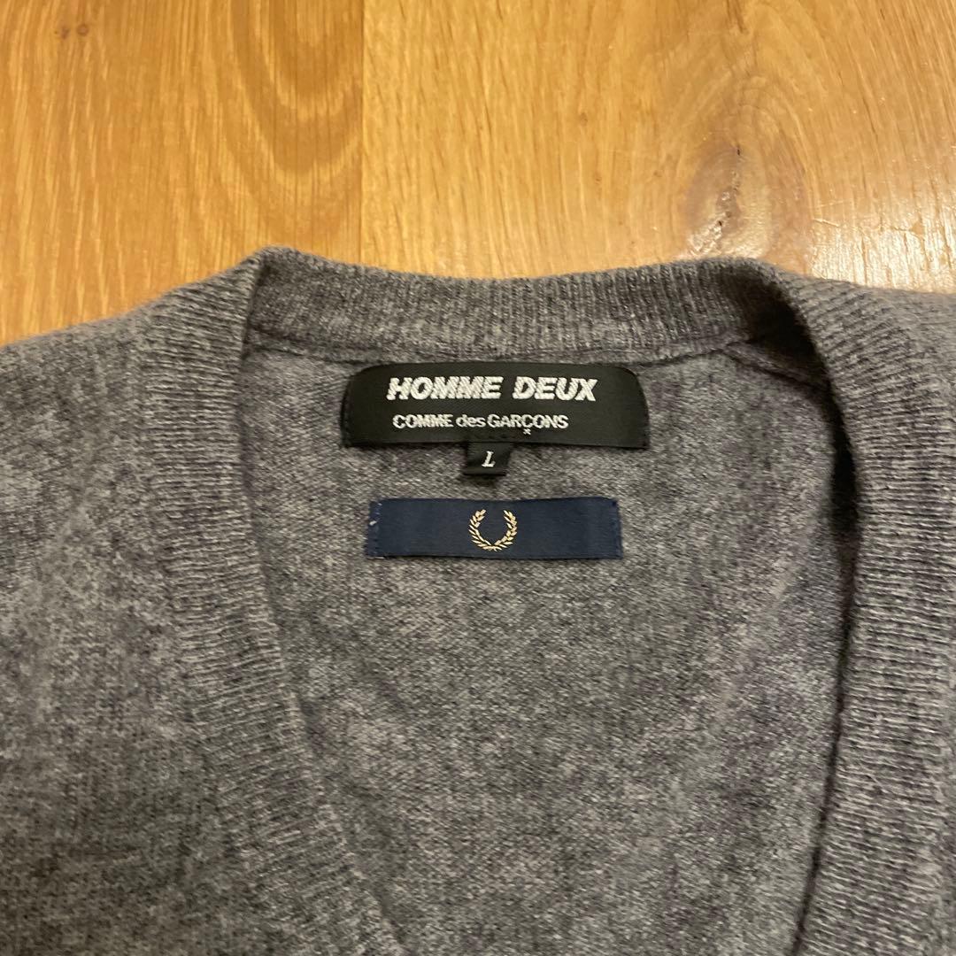 SALE！【ギャルソンオムドゥ×フレッドペリー】イタリア製ニット　サイズL