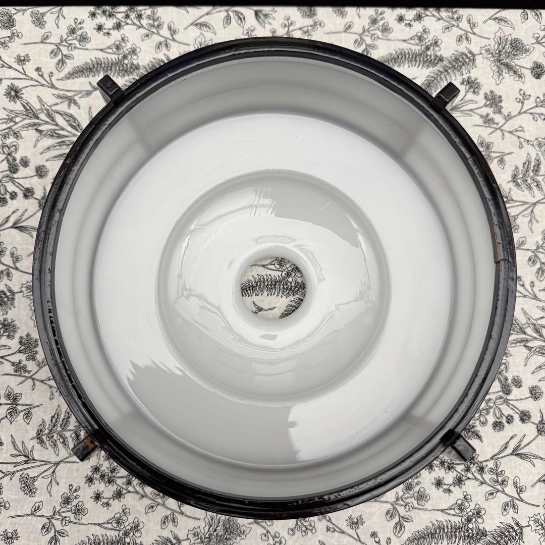 電笠 乳白硝子 大正ガラス　　　　　アンティーク 01