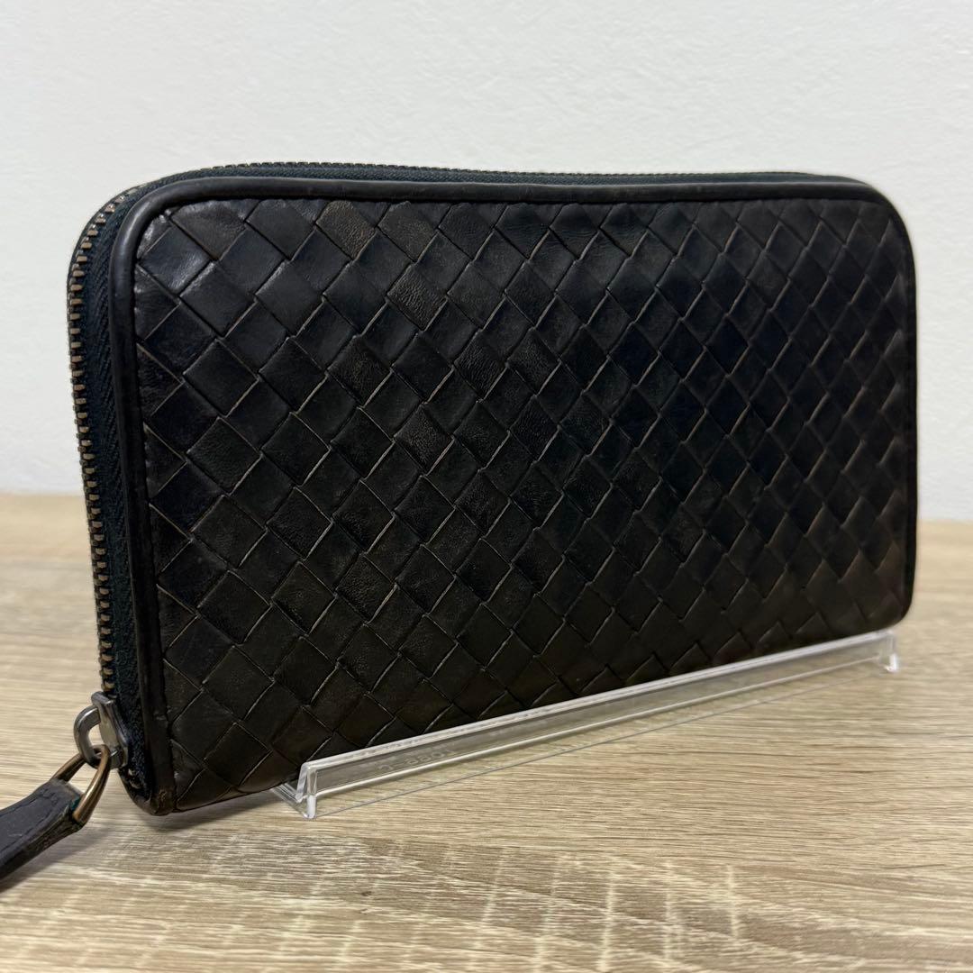 ボッテガヴェネタ イントレチャート 長財布 黒色 ユニセックス