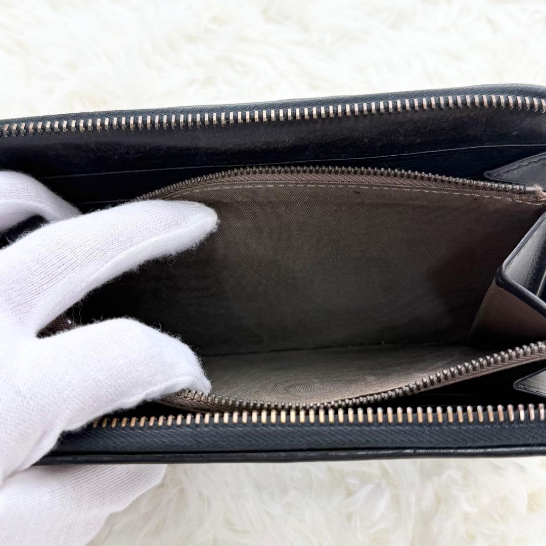 ボッテガヴェネタ イントレチャート 長財布 黒色 ユニセックス