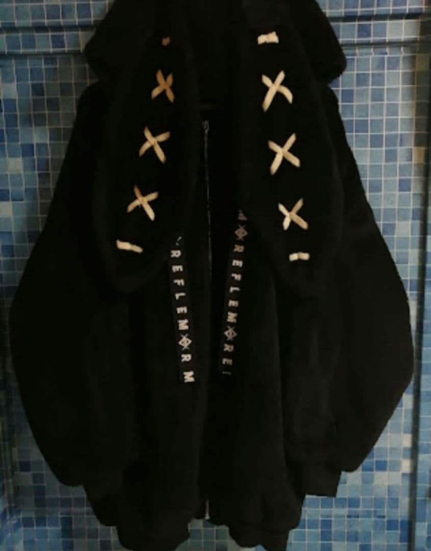 【希少 2期黒 うさ耳 ビッグファー】即完売品 入手困難 レフレム パーカー
