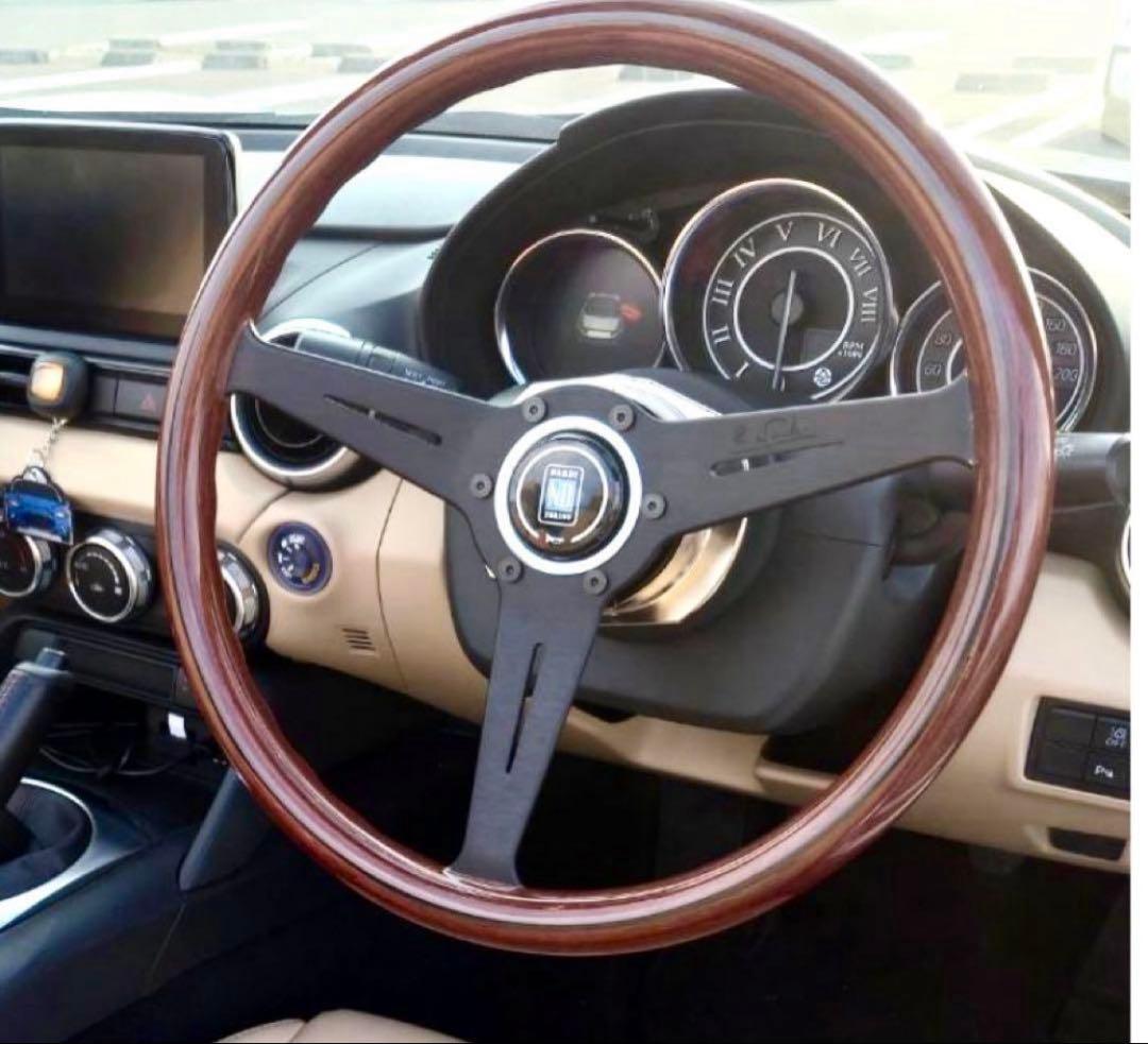 クラシック ウッド ブラックステアリング 14インチ