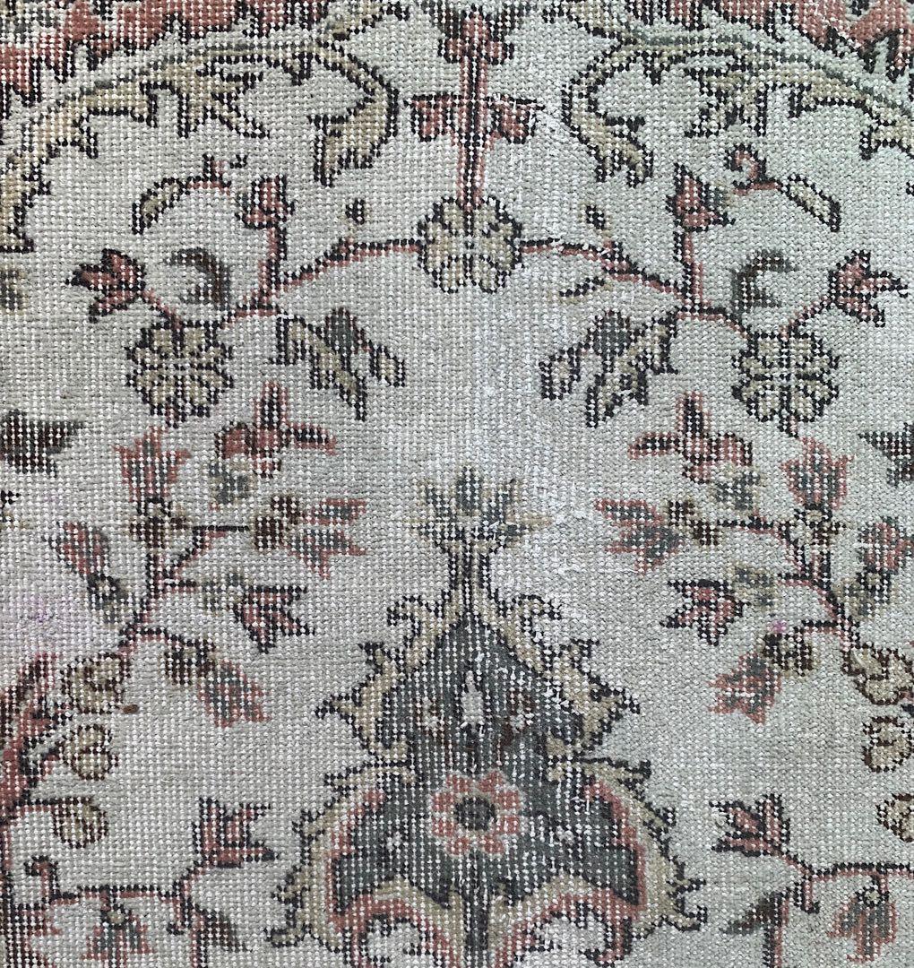 トルコヴィンテージラグ　超大判　272×158 ペールピンク　モスグレーグリーン