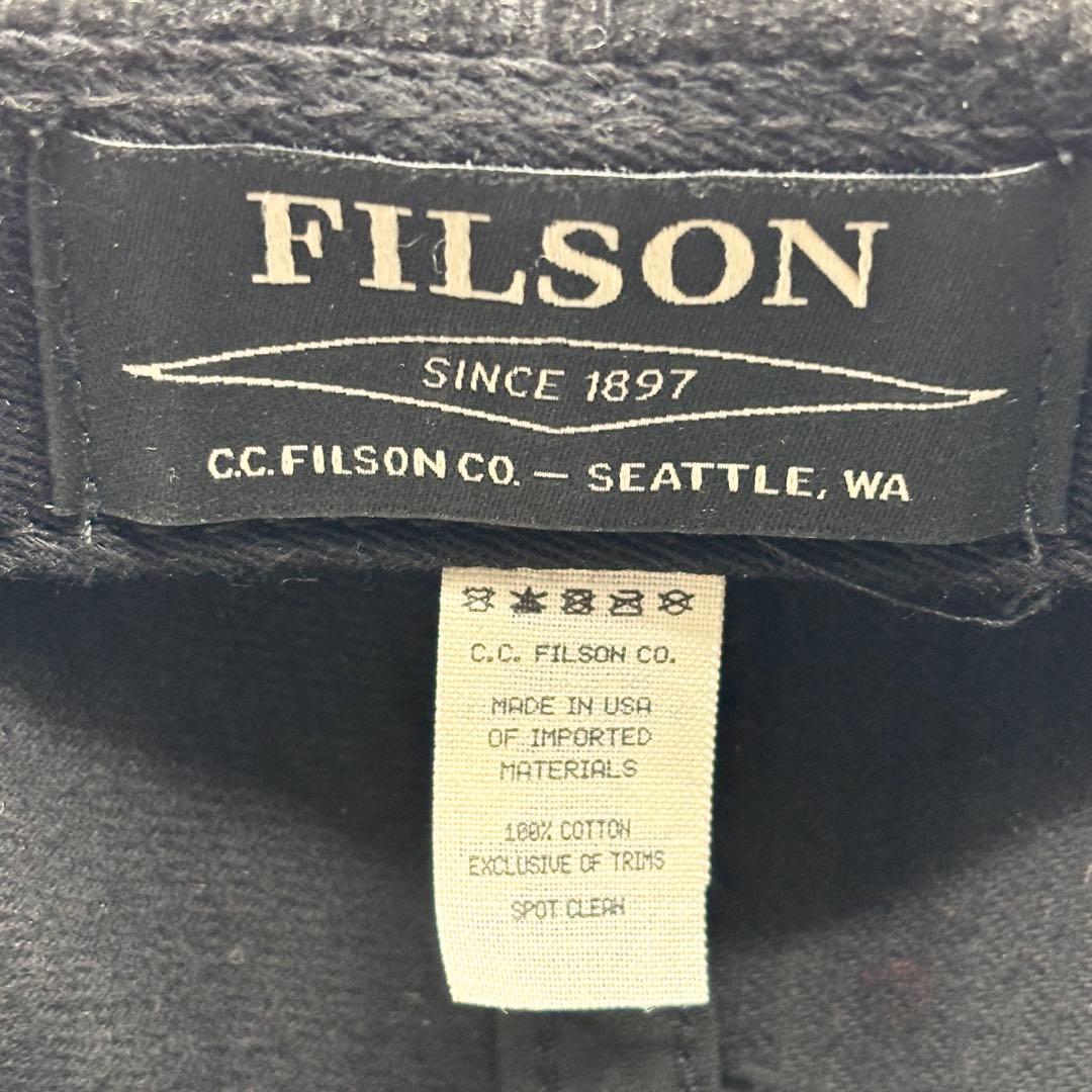 【廃盤品】極美品 フィルソン コーデュロイキャップ ブラック レザーストラップ