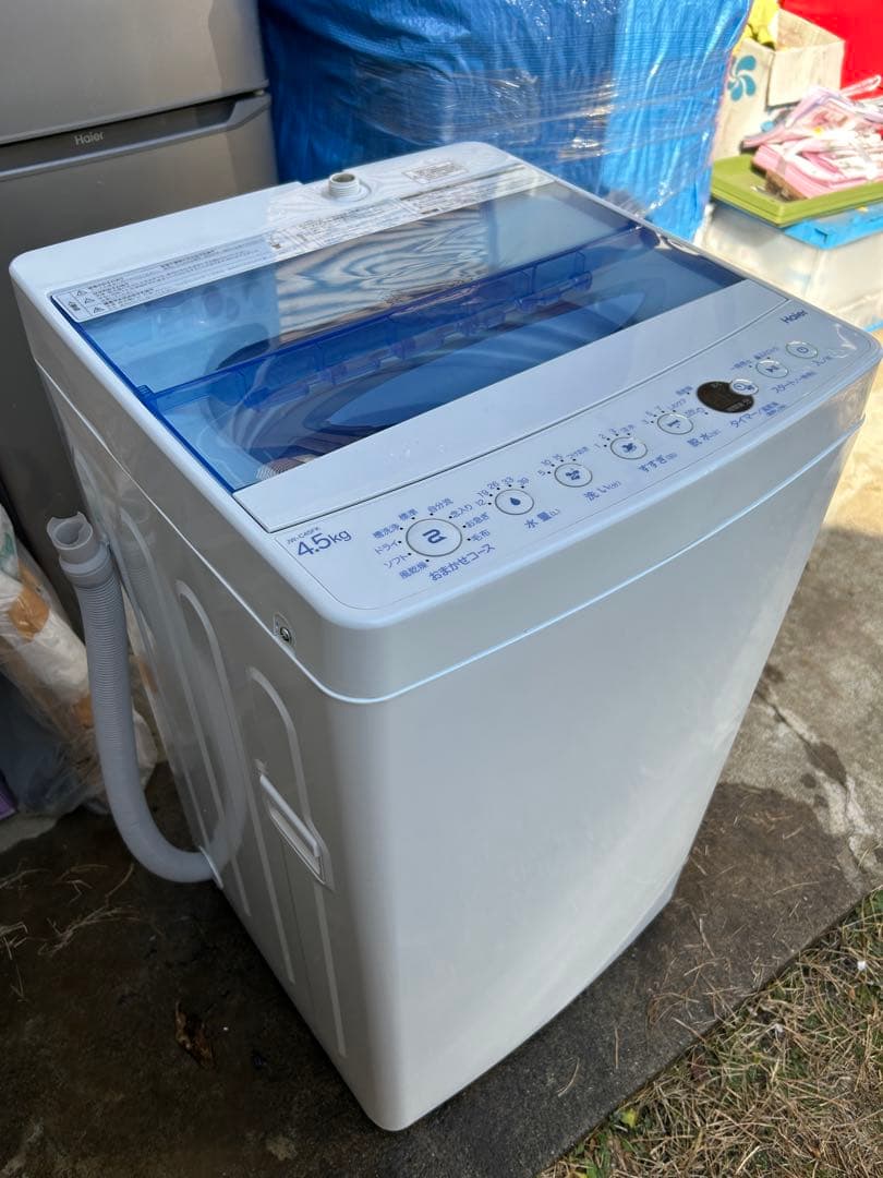 【分解清掃済み】洗濯機 ハイアール 4.5kg 2019年 JW-C45FK