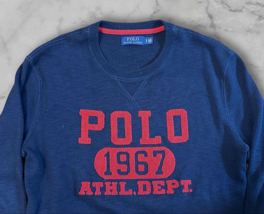 Polo Ralph Laurenラルフローレン ロゴニット ネイビー ロゴ