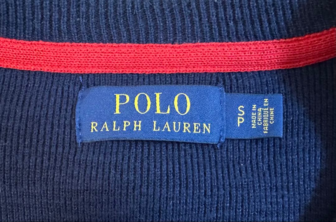 Polo Ralph Laurenラルフローレン ロゴニット ネイビー ロゴ