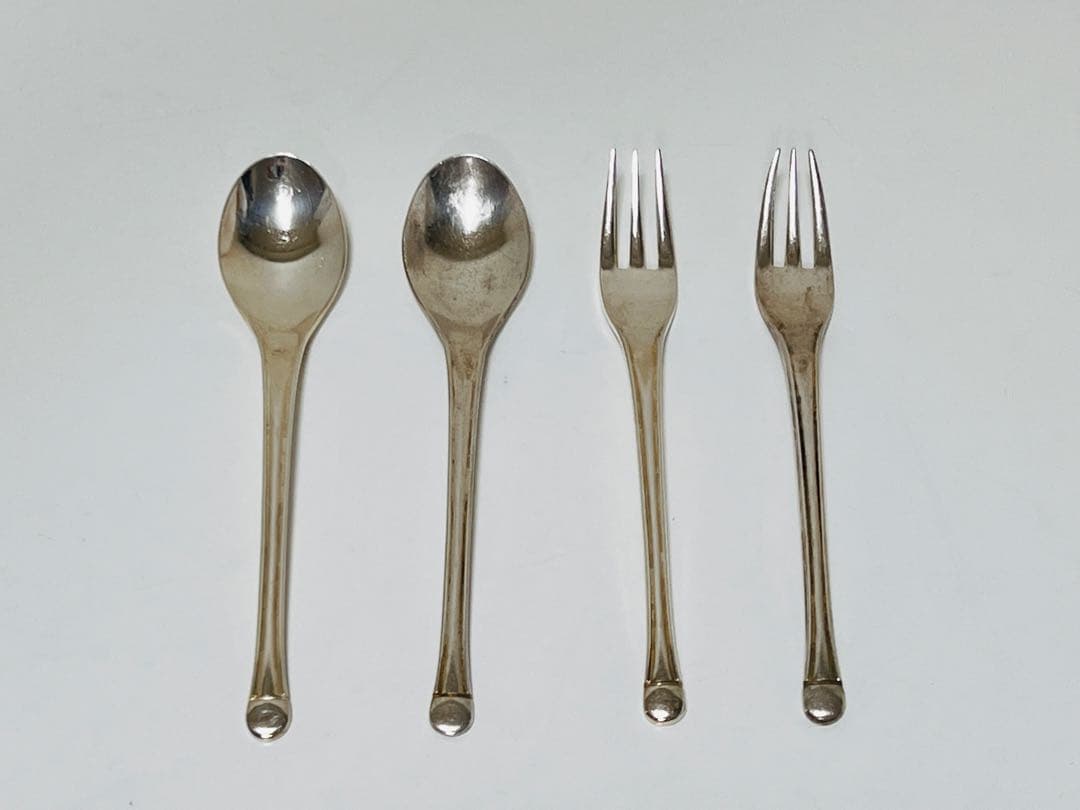 純銀刻印有◆シルバー スプーン＆フォーク4本セット