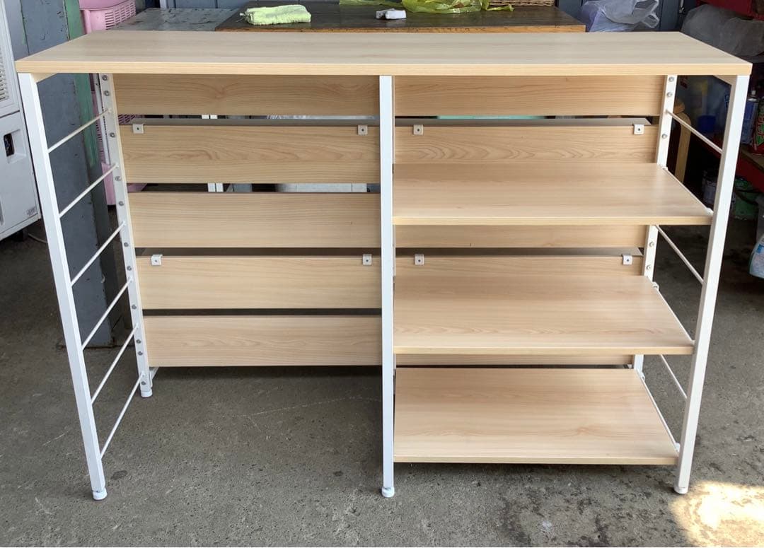 キッチンカウンター マルチラック 棚板取り外し可能