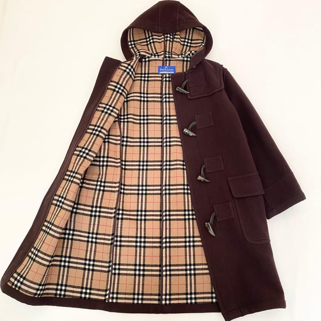 【美品】バーバリーブルーレーベル　ダッフルコート　トグルボタン　ロング丈　38