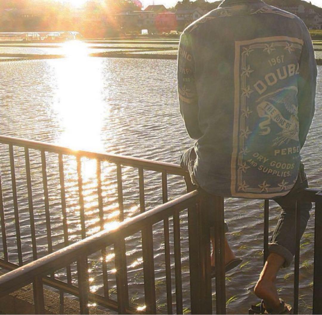 ダブルアールエル　インディゴ　ネイティブ　ガーゼ　シャツ　M