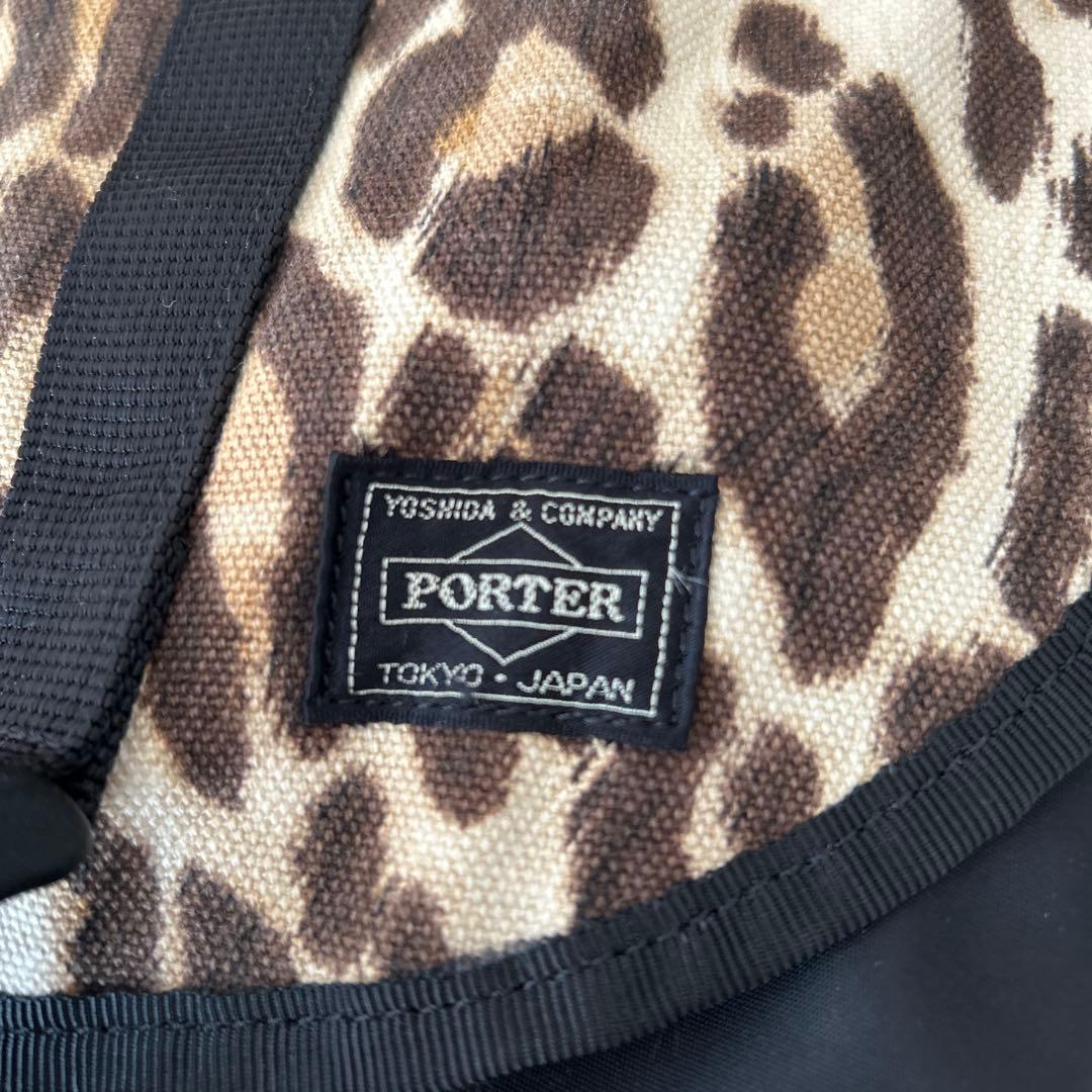 PORTER ヒョウ柄 メッセンジャーバッグ 中型