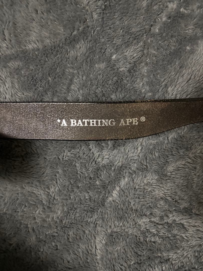 BAPE STAバックル 本革ベルト 型押し
