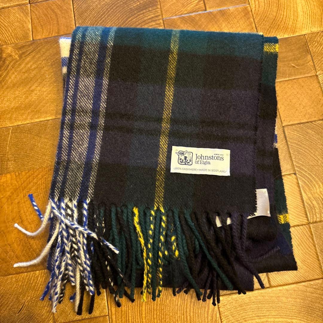 【美品】ジョンストンズ JOHNSTONS ストール　中判