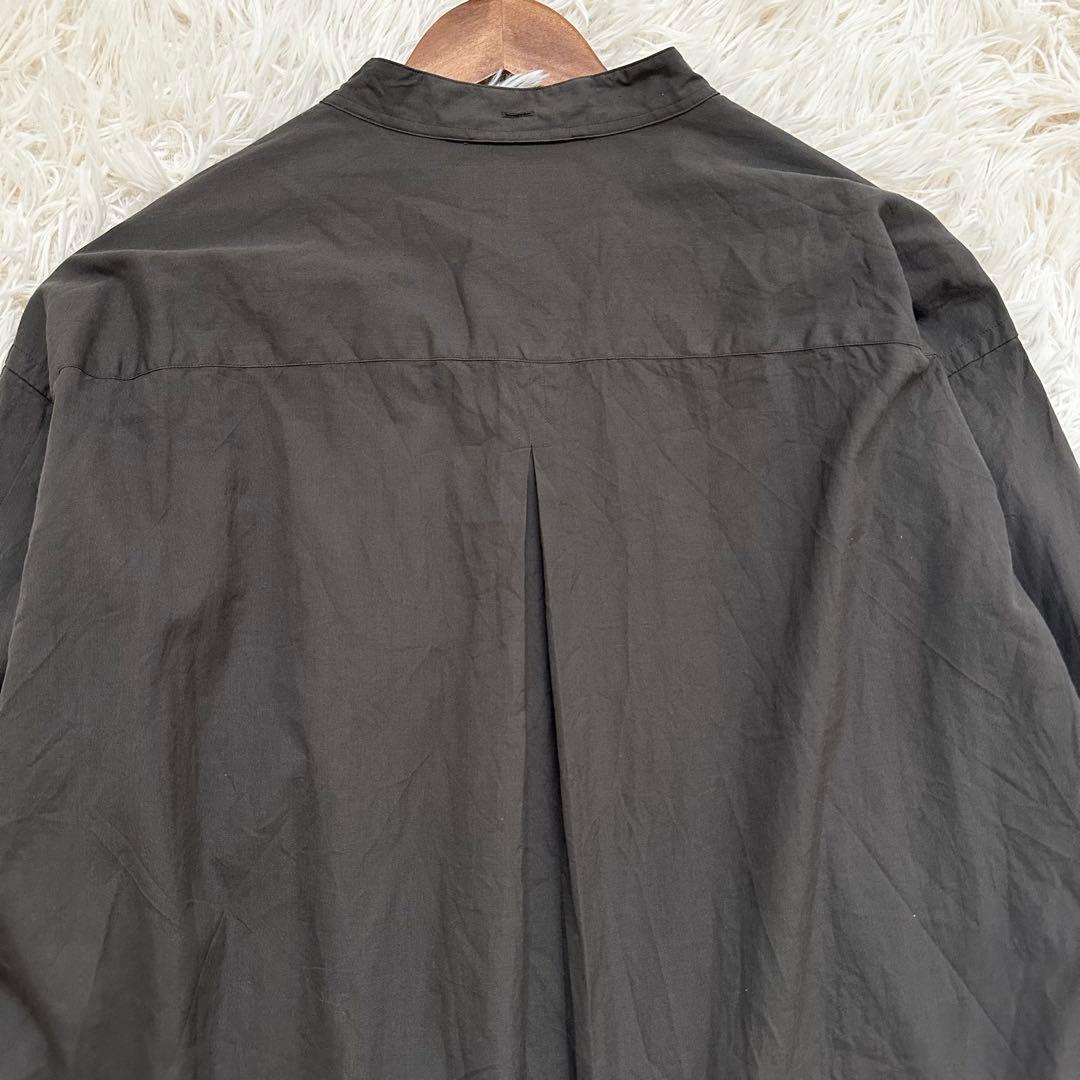 25SS✨️マーガレットハウエル コットンボイルシャツ チャコール L 洗える