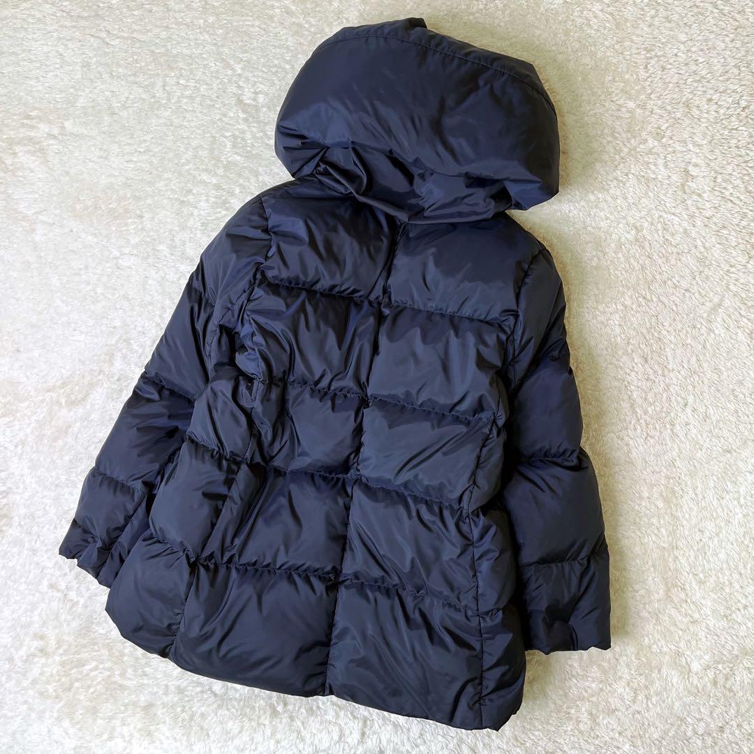 大きいサイズef-de’エフデボリュームカラーダウンコート13ネイビー