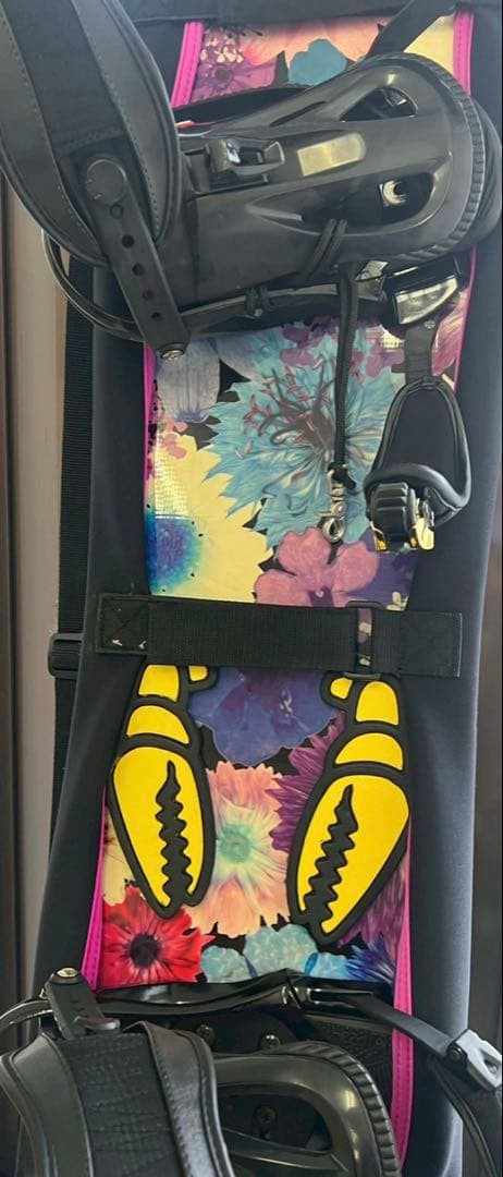 スノーボードセット Calmano × ESTIVO 花柄 ビンディングブーツ