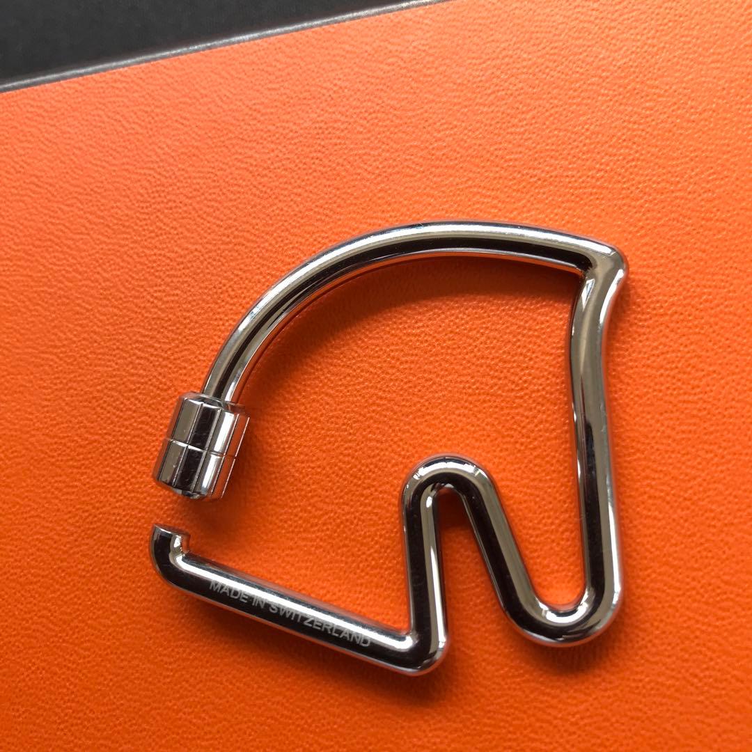HERMES 未使用近い シュヴァル キーリングホルダー シルバー
