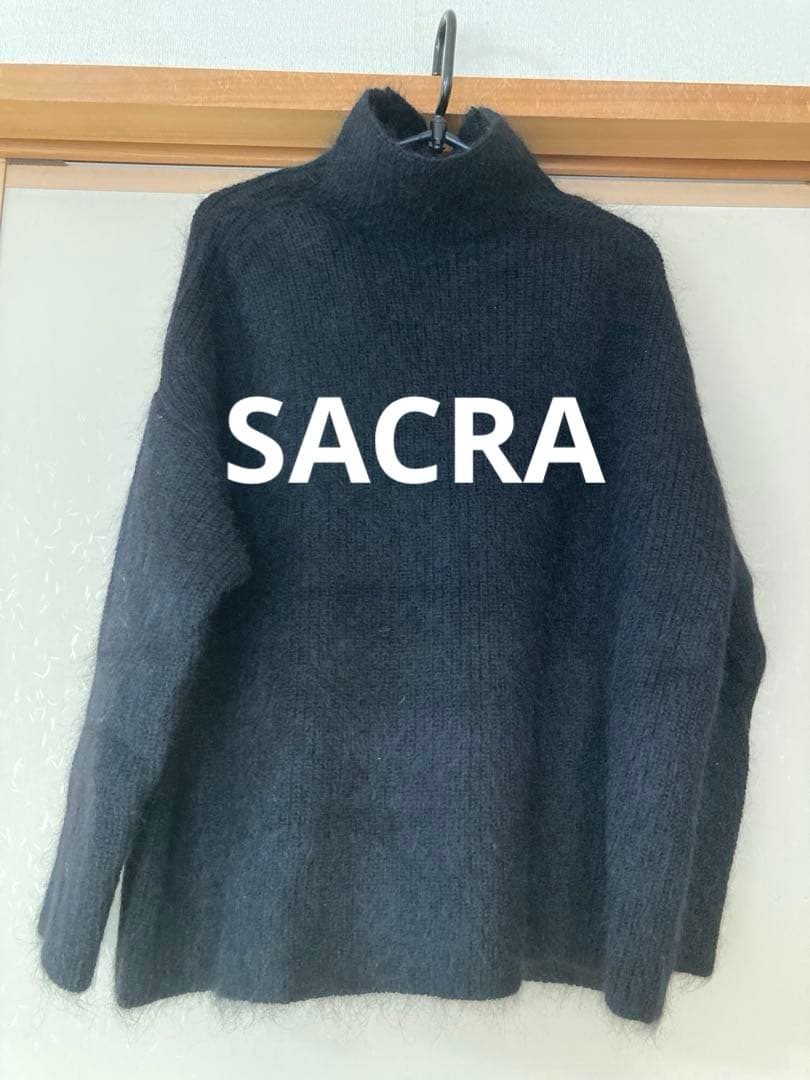 新品　SACRA モヘア アルパカハイネックプルオーバーニット