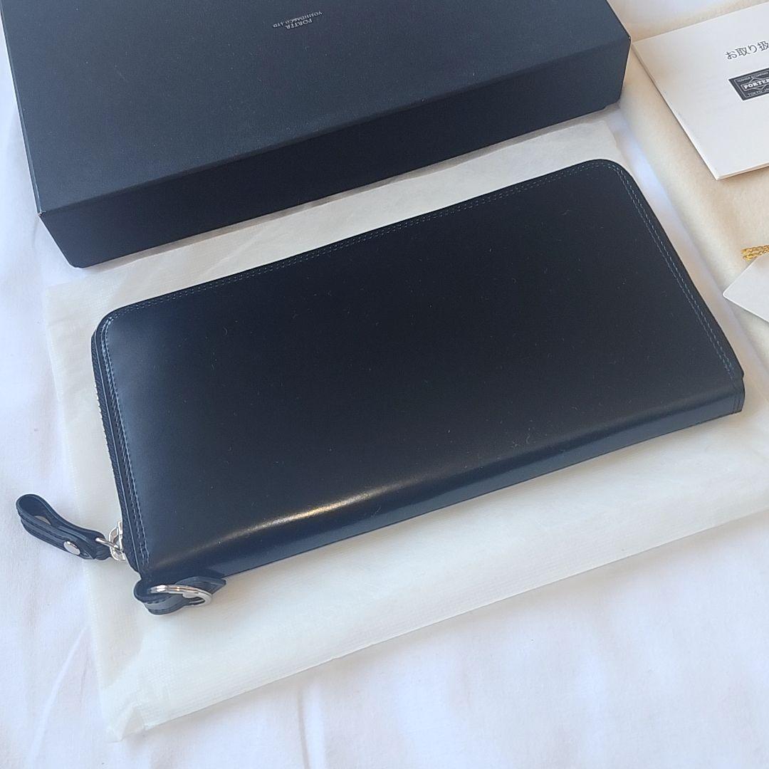 ポーター　カウンター　ラウンドファスナー長財布　ブラック　牛革×馬革　未使用