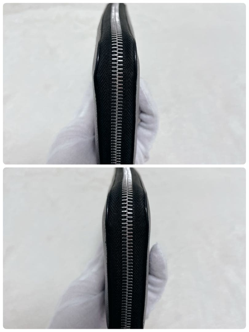 【未使用級】PRADA 長財布 レザー クロコストライプ ギャランティカード付