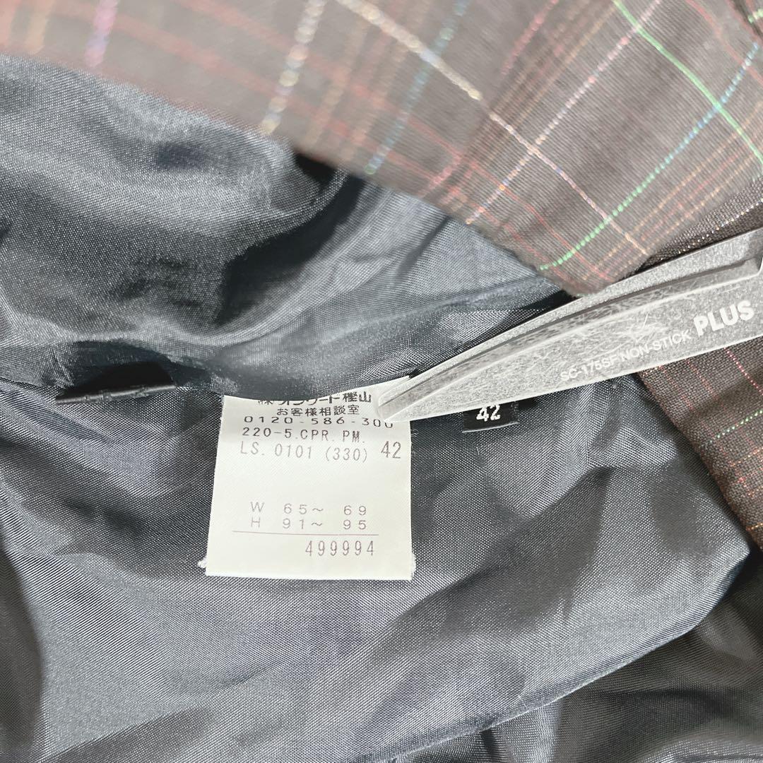 ポールスミス セットアップ スーツ 42パンツ ウール マルチカラー XL相当